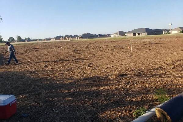 Cleared lot ready for construction grading